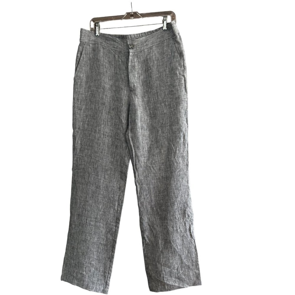 NWT Touch Washed Black Linen Pant Size L